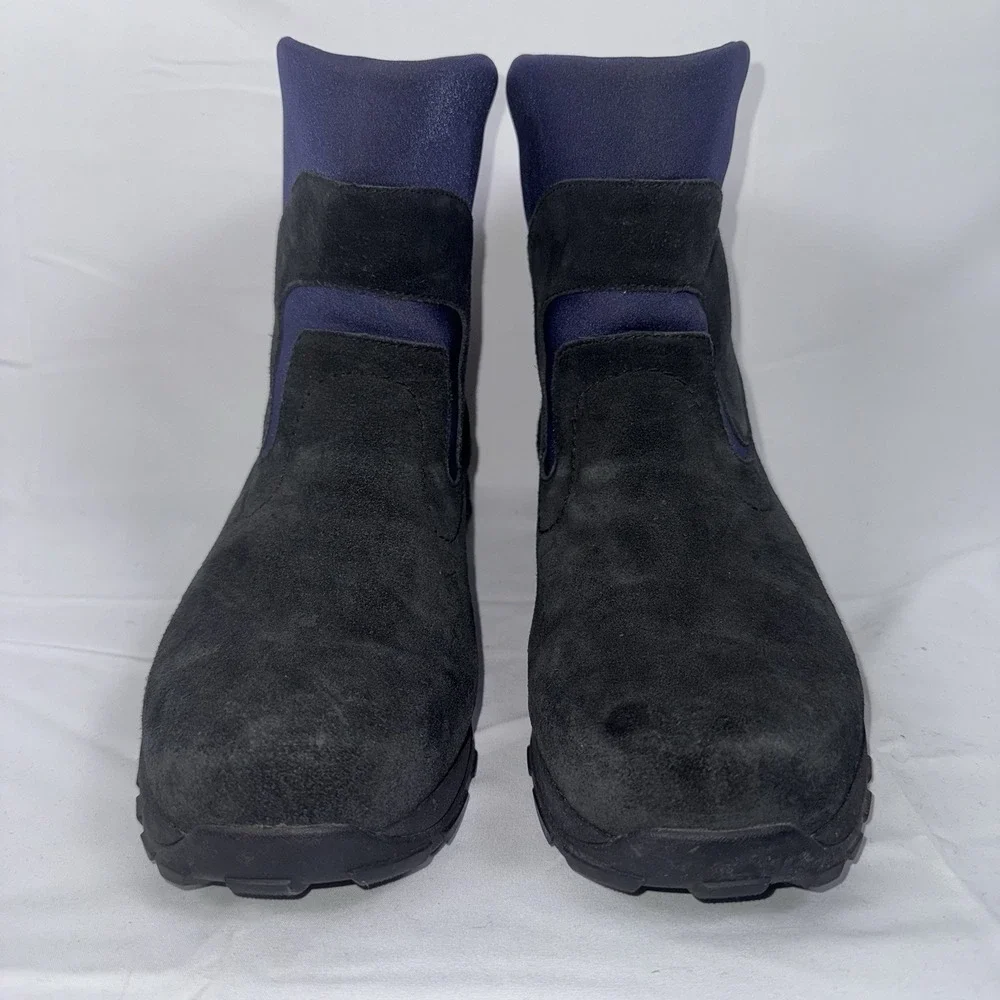 Men's Sz 13 M LL BEAN Thinsulate Flex & Cushion Slip On Boots Black Suede